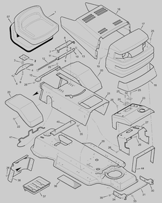 Part Location Diagram of F-99824 Murray Instruction Book & Parts List